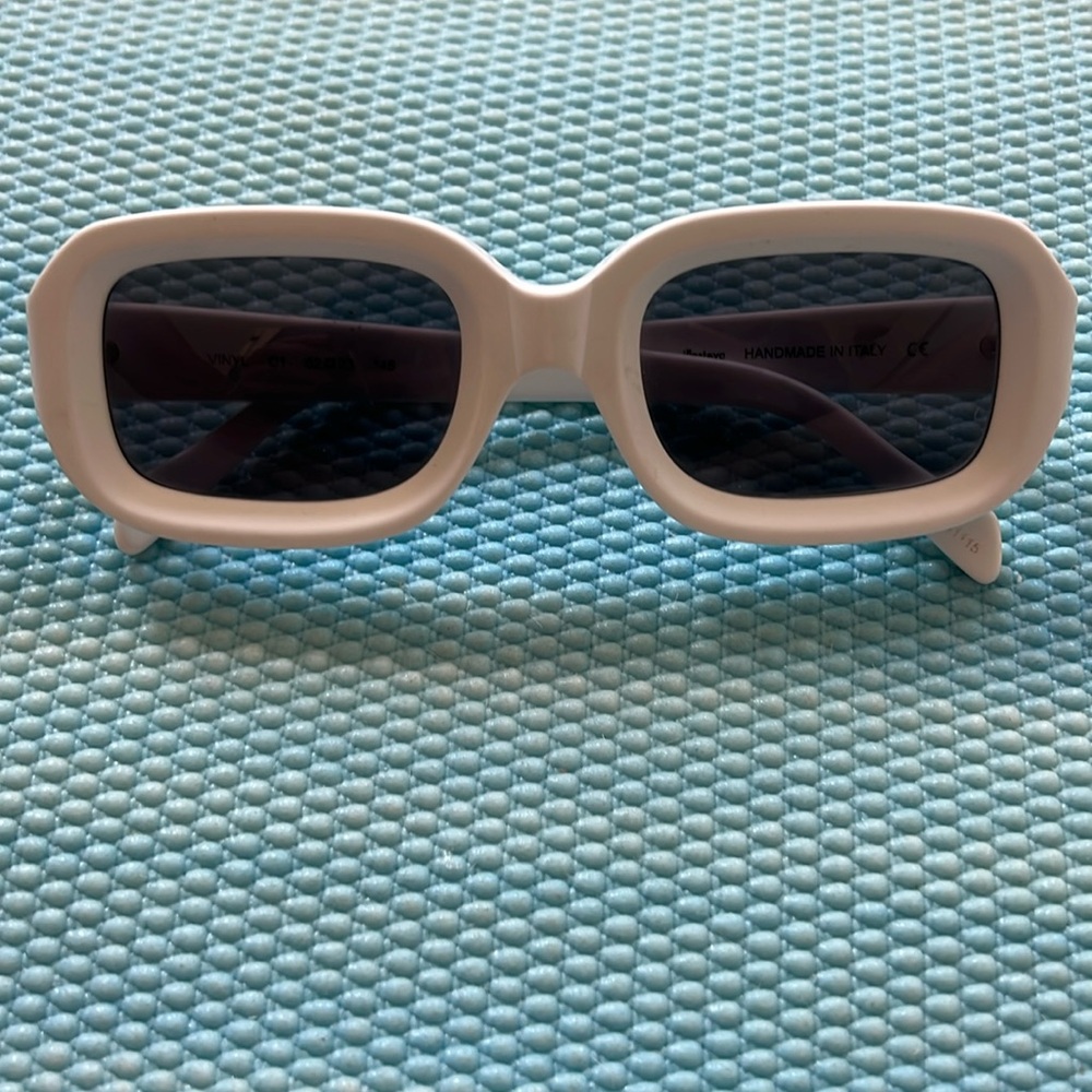Illesteva White Vinyl Sunglasses